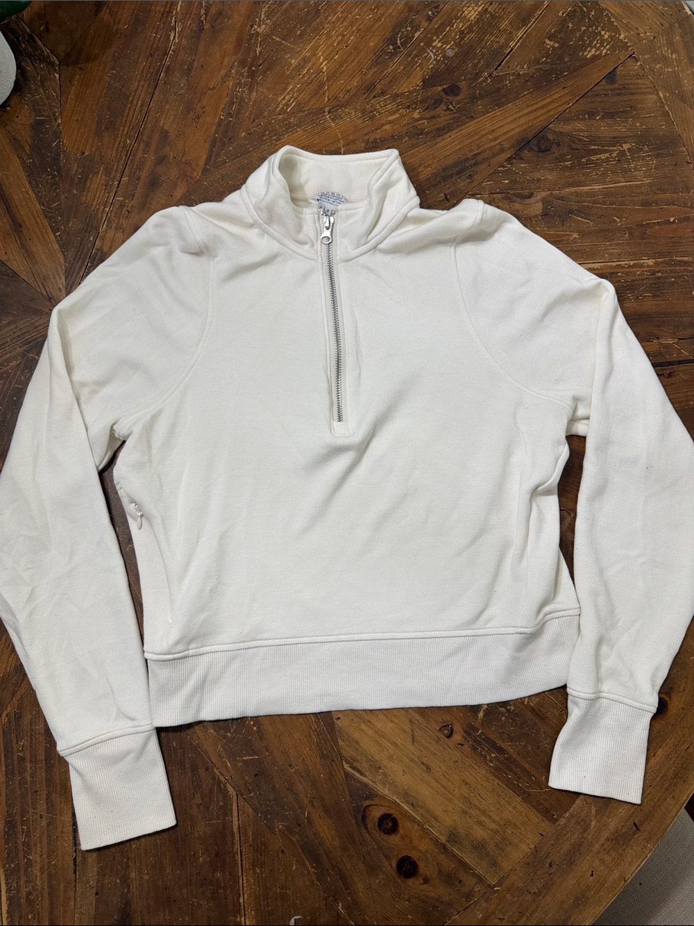 Danskin Cream Half-Zip Pullover Sweatshirt